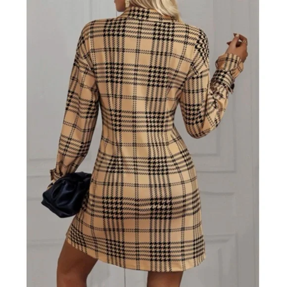 Plaid Button-Up Mini Dress - Picture 5 of 16
